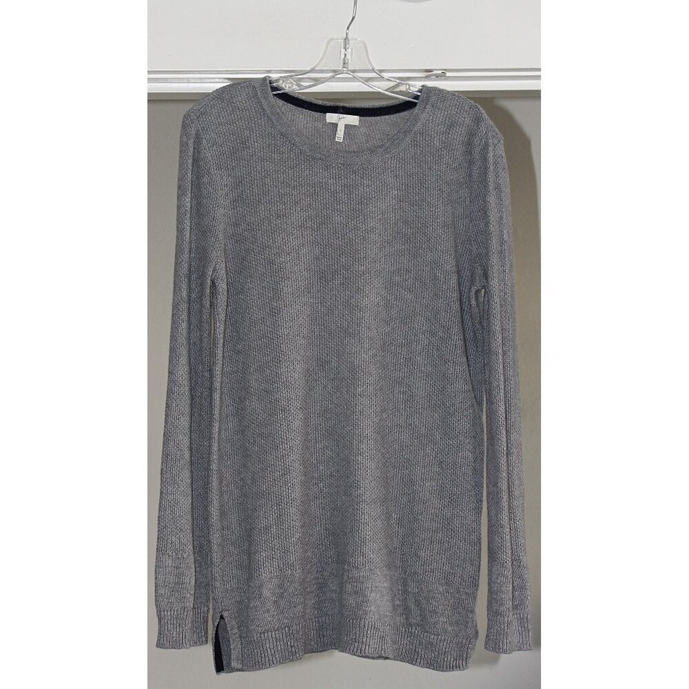 Joie - Idella Waffle Weave Cashmere Blend Base Layer Pullover Sweater, Grey, Sml